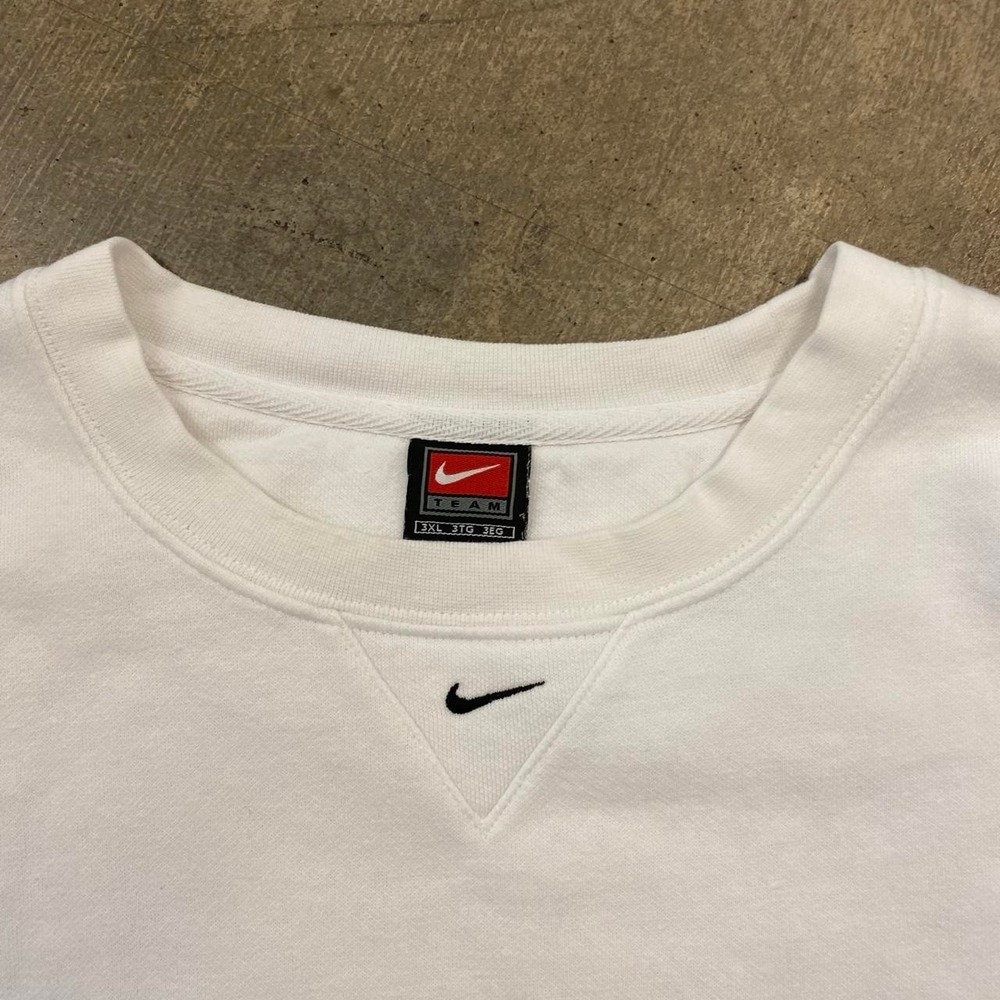Vintage 90s Nike Center Swoosh White Sweatshirt Crewneck Size 3XL